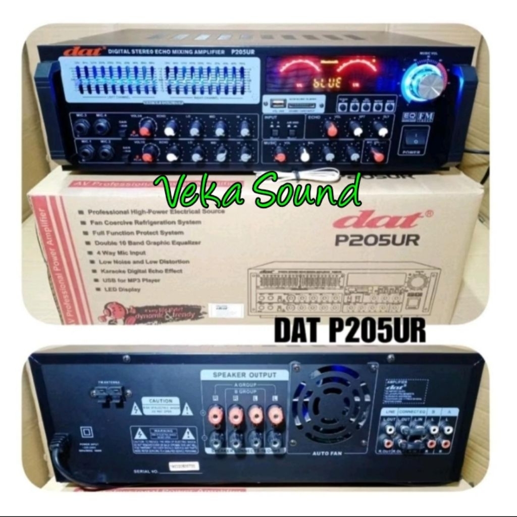 Amplifier Karaoke DAT P205UR /P 205UR /P 205 UR USB Bluetooth  Original