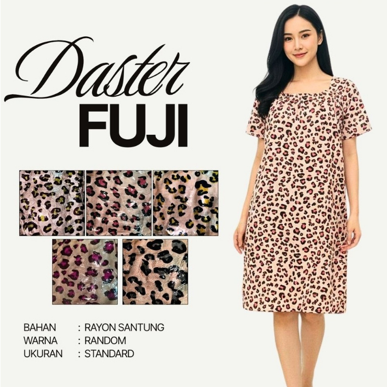 Daster Wanita Fuji Rayon Premium Kekinian Motif Leopard | Daster Remaja Ibu Rumah Tangga Kekinian Ad