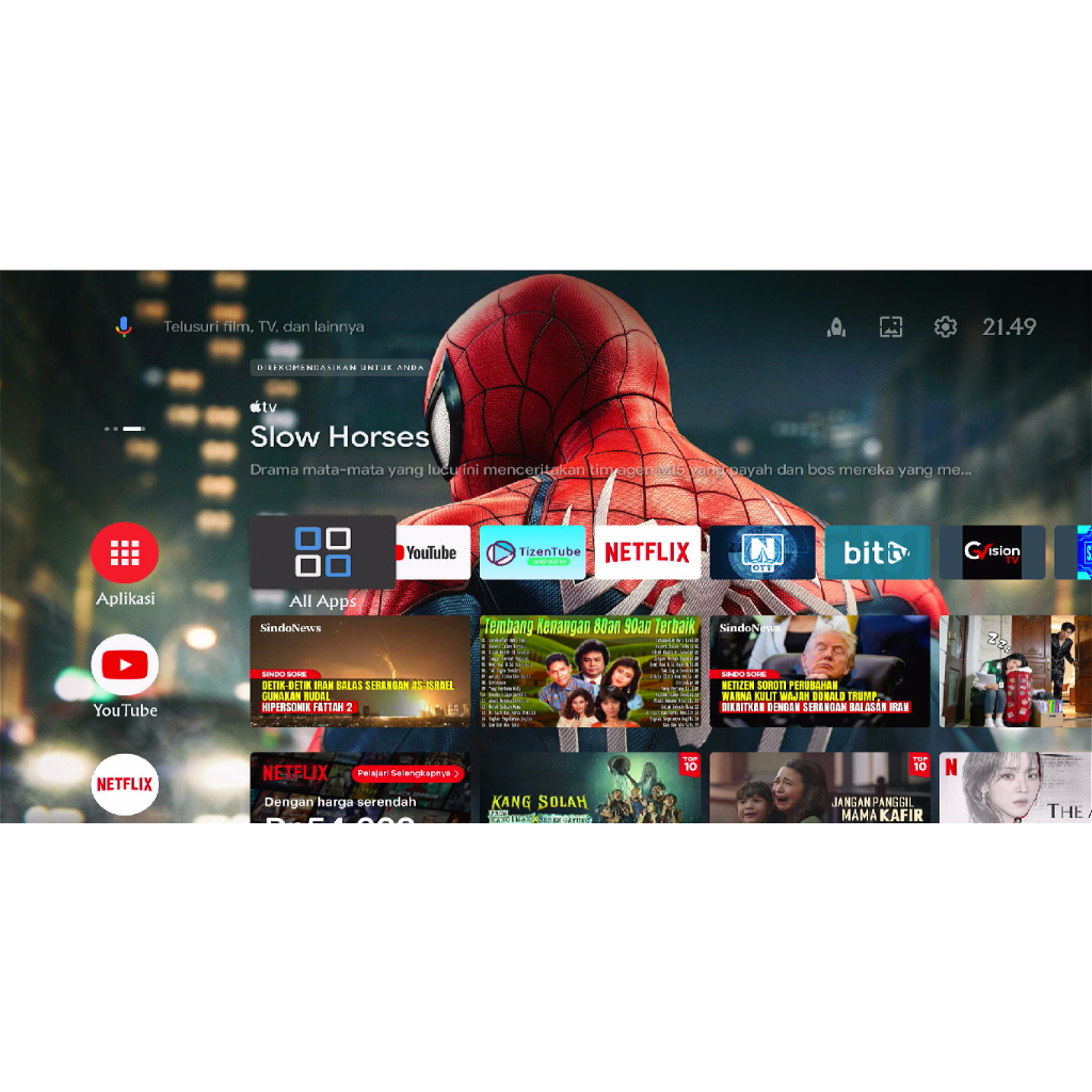 STB BF Android 14 Quad Core 2GB RAM 32GB Internal HDMI 4K Voice Command