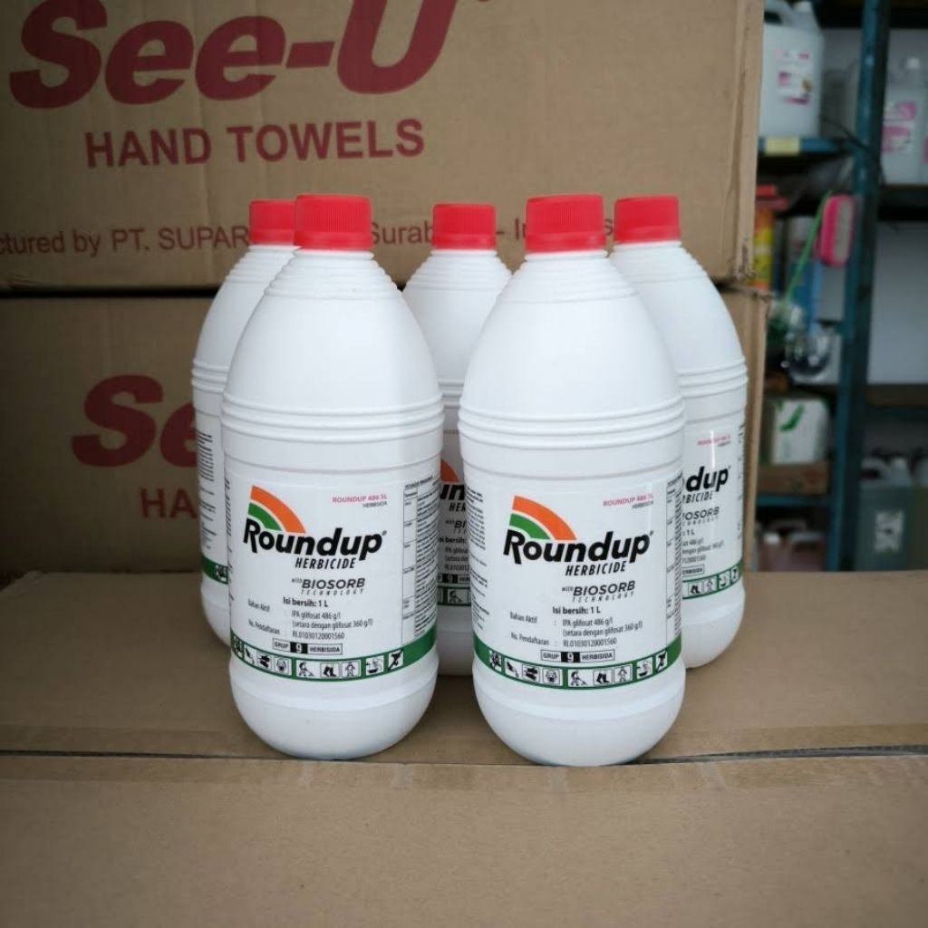 DISKON ROUNDUP 1 LITER / ROUNDUP 1000ml / PEMBASMI RUMPUT / ROUNDUP 486 SL 1000ML / ROUNDUP BIOSORB 