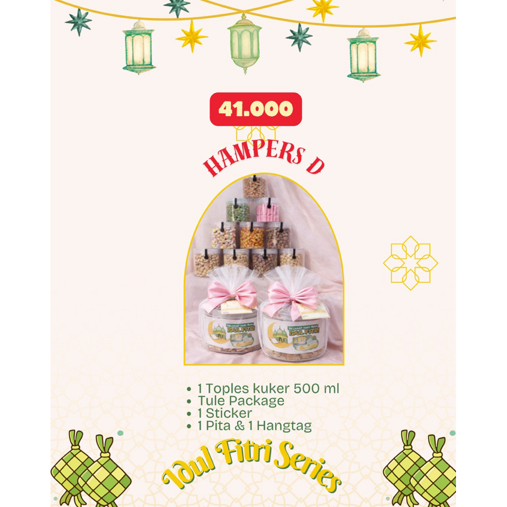Hampers Idul Fitri D / Kue Lebaran / Tas Anyaman