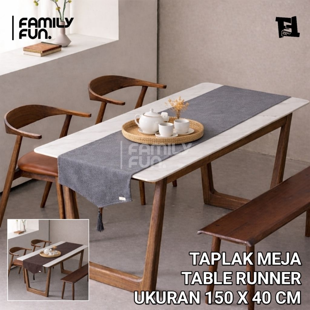 TAPLAK MEJA ESTETIK 150X40 CM - TAPLAK POLOS - TAPLAK PREMIUM - TAPLAK MEJA TAMU