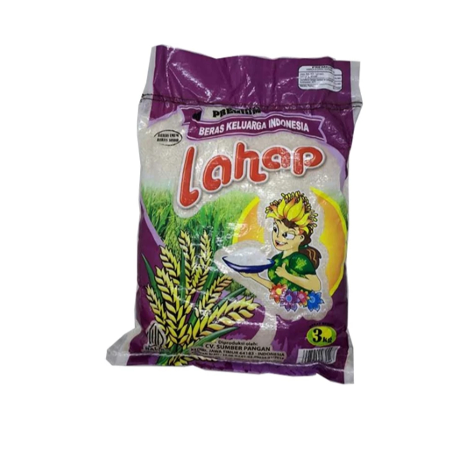 Beras Premium Lahap Wanita 3kg Pulen Wangi Alami