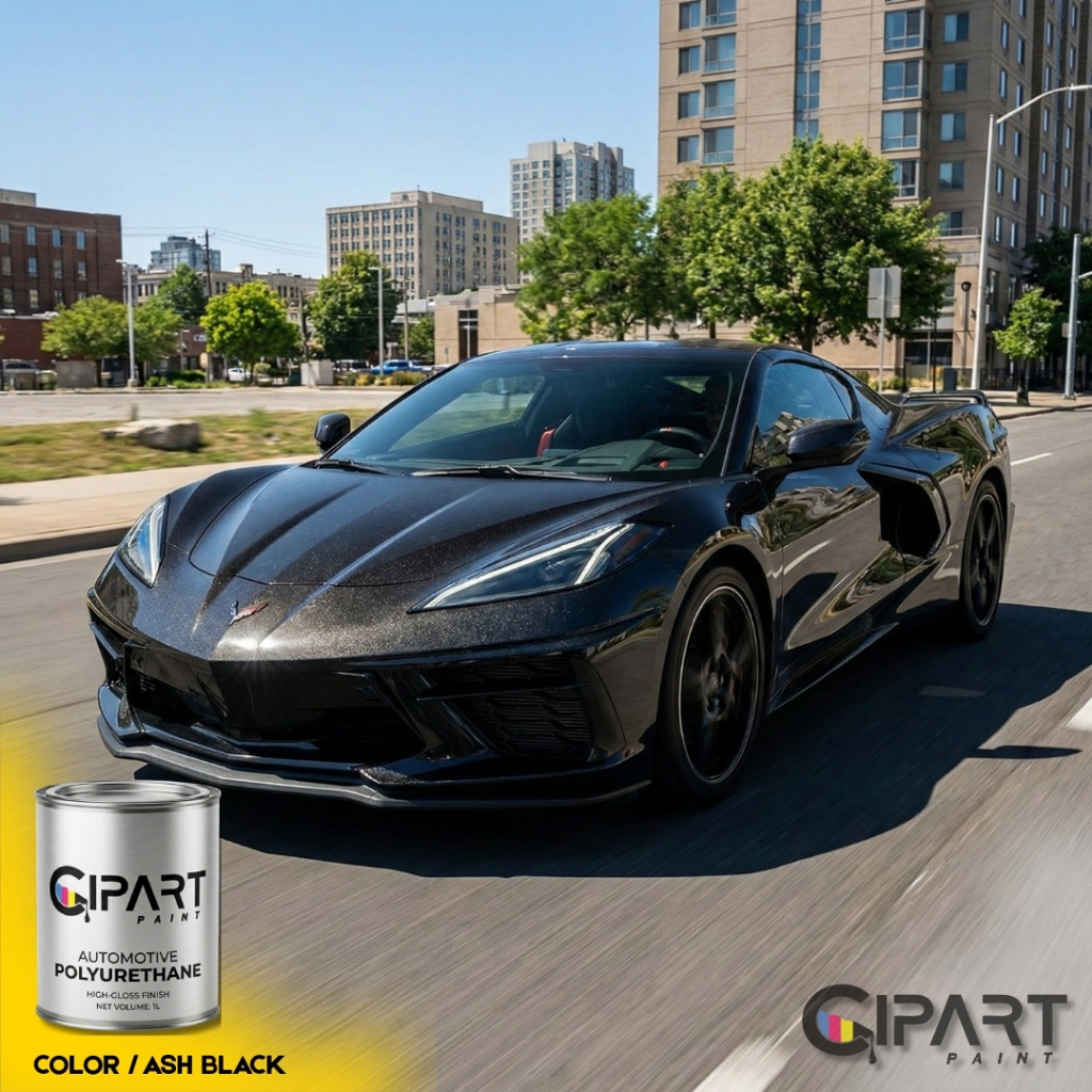 Cat Mobil & Motor CIPART PAINT - ASH BLACK Effect Xirallic Series Hitam Mutiara PU Basecoat Premium