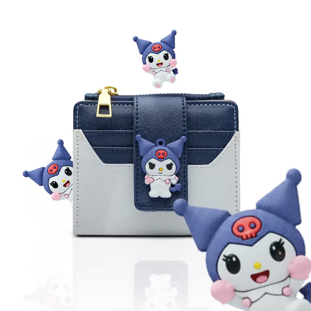 READY STOK  Dompet Mini Karakter Kuromi Untuk Anak Perempuan Dompet Anak Karakter