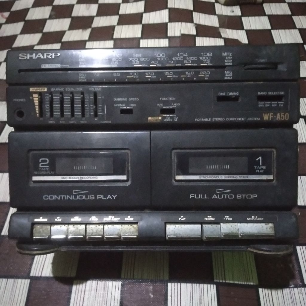 head radio sharp jumbo jadul antik unik langka