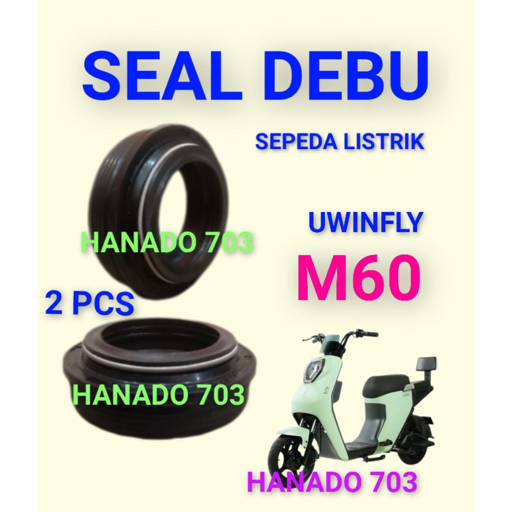 seal debu sepeda listrik uwinfly M60 sil abu shock depan sepeda listrik uwinfly M60