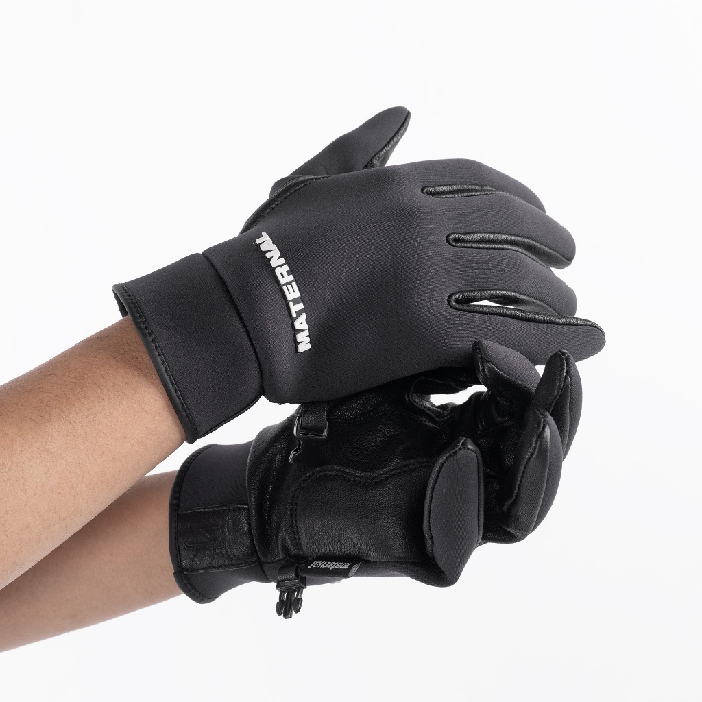 VOLTURE Imperat MATERNAL DISASTER SARUNG TANGAN KULIT MOTOR BLACK LEATHER MIX NEOPRENE MOTORCYCLE GL