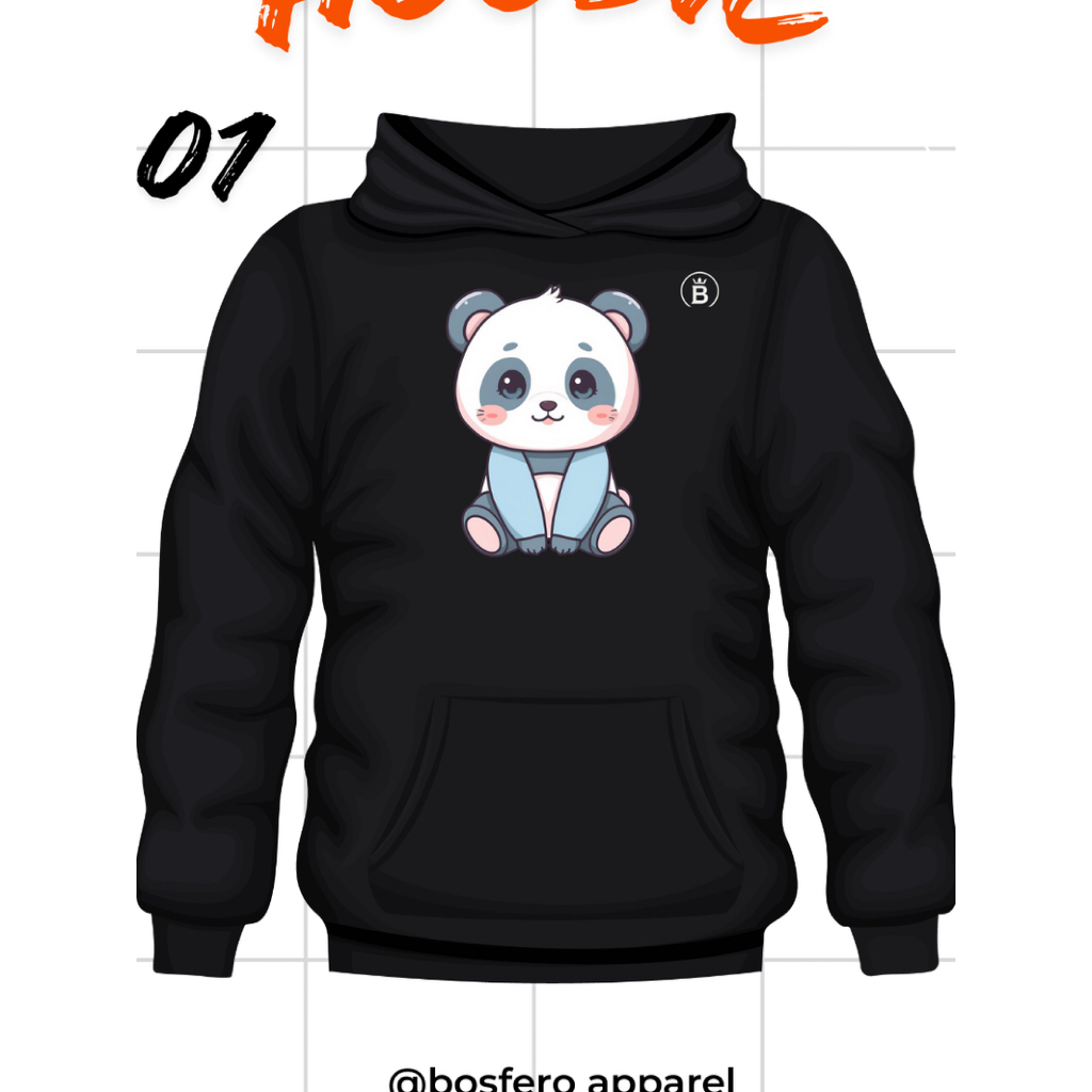 Hoodie Panda Street Premium | Sweater Hoodie Pria Wanita Unisex