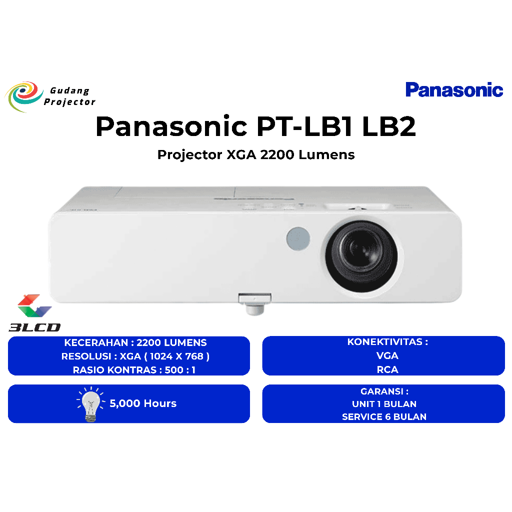 Proyektor Second Panasonic PT-LB1 LB2 2200 Lumens