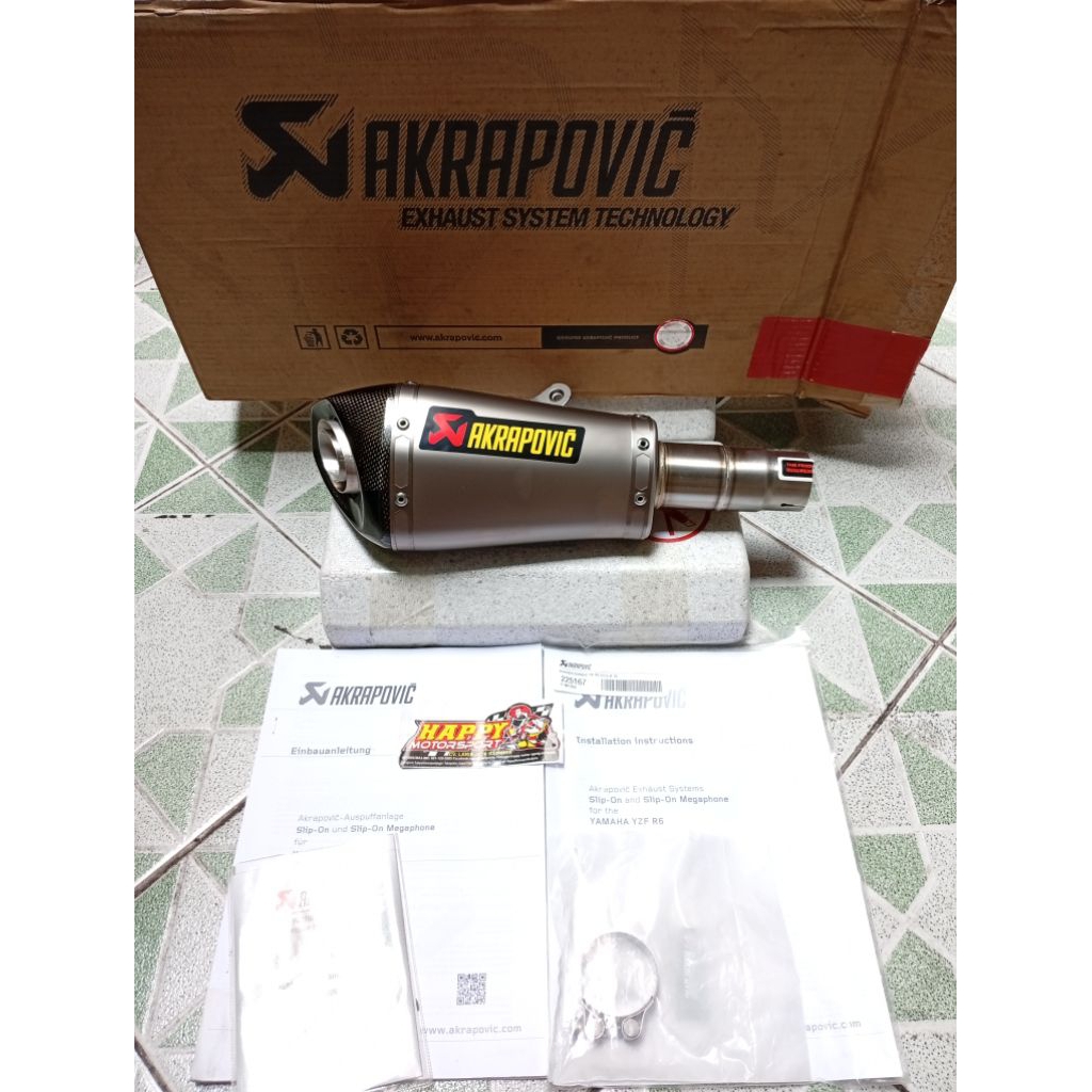 Knalpot Akrapovic Yamaha YZF R6 Conical Slip On