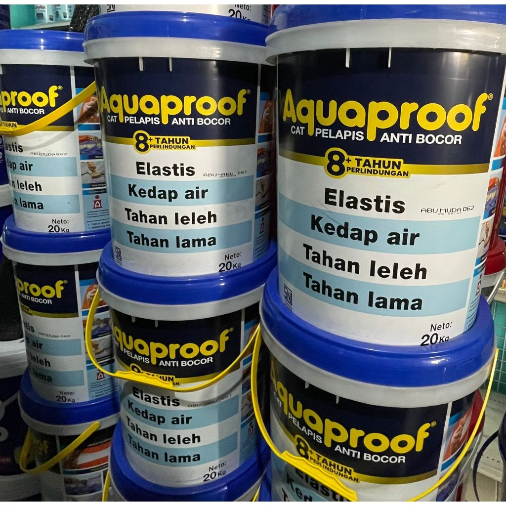 Cat Pelapis Anti Bocor Aquaproof Putih dan Warna 20  kg