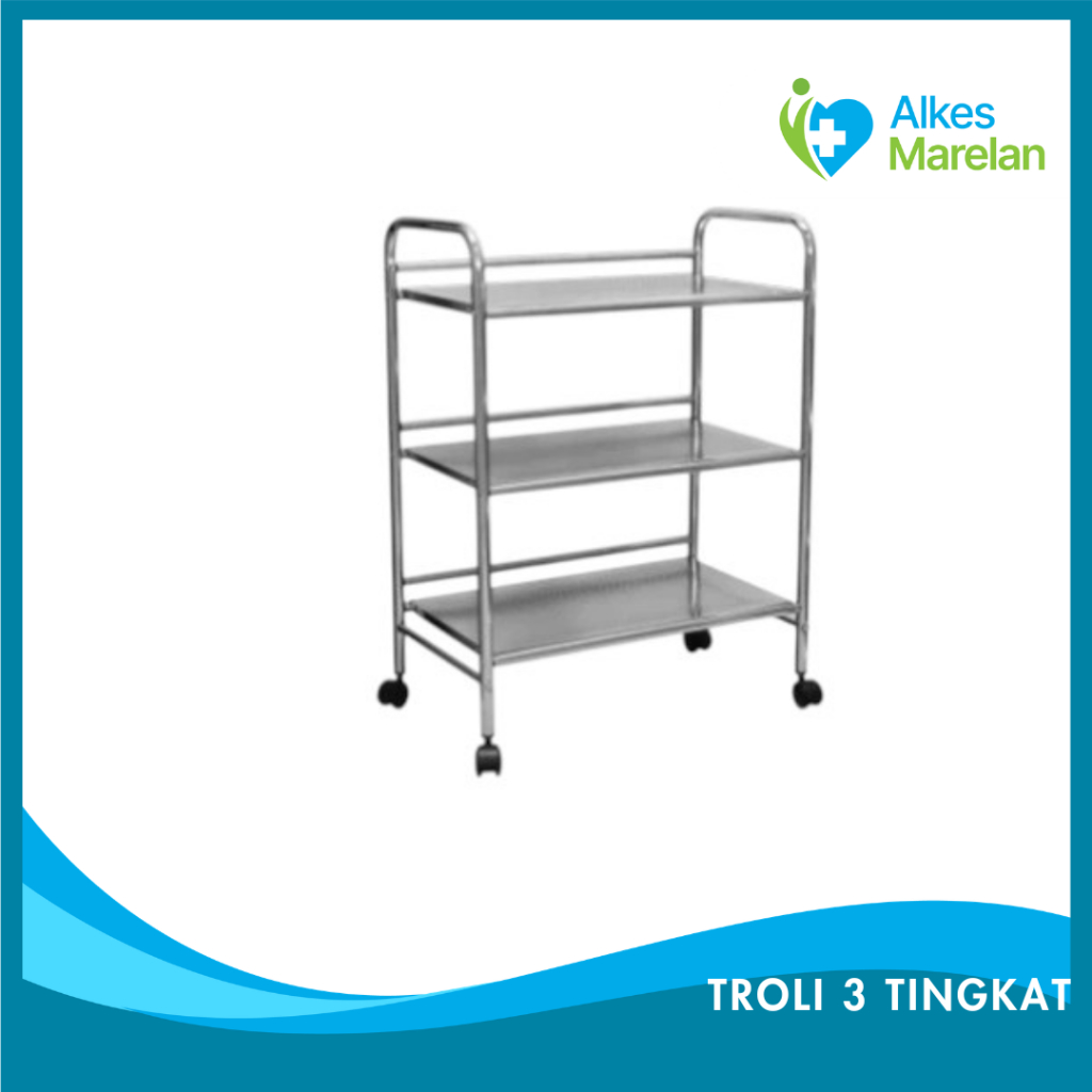 Trolly 3 Tingkat / TROLI Tingkat 3 / Tingkat 3 trolly rumah sakit