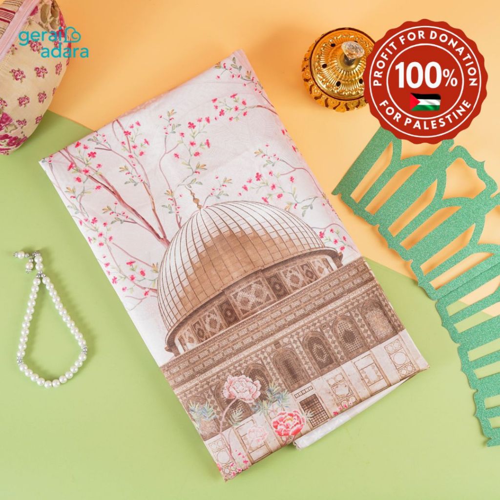 Sajadah Travel - Sajadah Printing Premium - Sajadah Motif Masjid Al-Aqsa - Merchandise Palestina | G