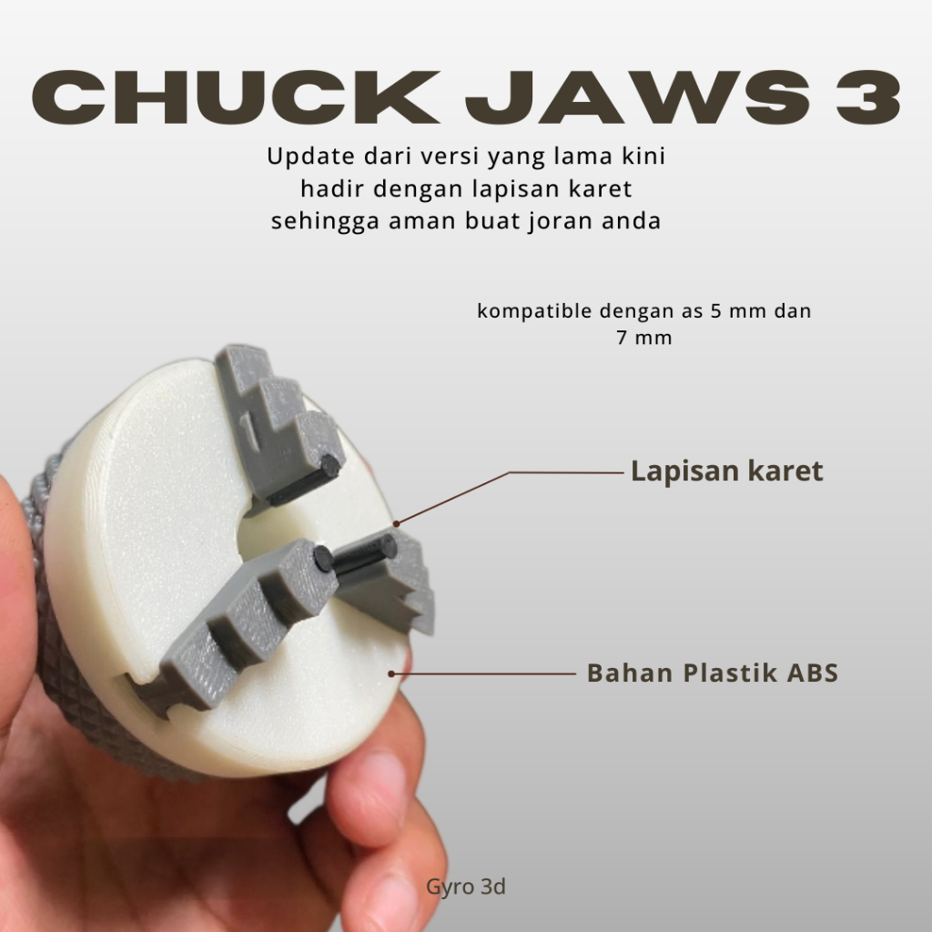 Chuck Dryer Joran Pancing as 7 mm - Anti Patah - Alat DIY Rod Wrapping / Pengering Resin Chuck mini 