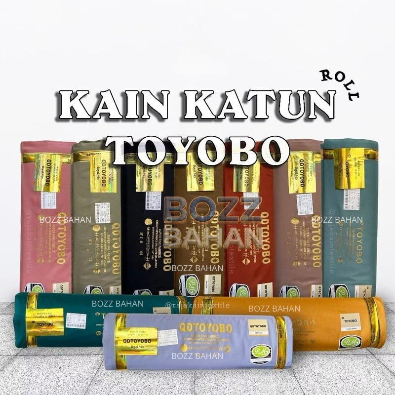 Kain Katun Toyobo Royal Mix RM Premium Import Jepang (Per Roll 40 Yard) Katun Halus Tebal untuk Gami