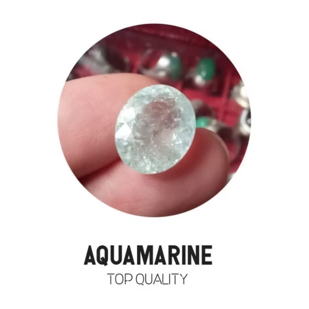 Batu Aquamarine Beryl Natural