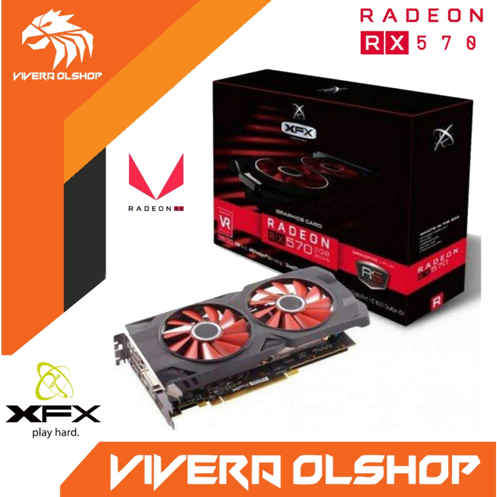 VGA RX 570 8GB 256BIT GDDR5 XFX - RX 570 - RX 570 8GB - VGA 8GB - LIKE NEW (MASIH SEGEL) (d)