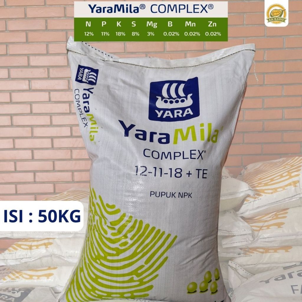 YaraMila Complex 12-11-18 + TE 50KG – Pupuk NPK Premium Yara | Lengkap Mikro Nutrisi | Pupuk Buah & 