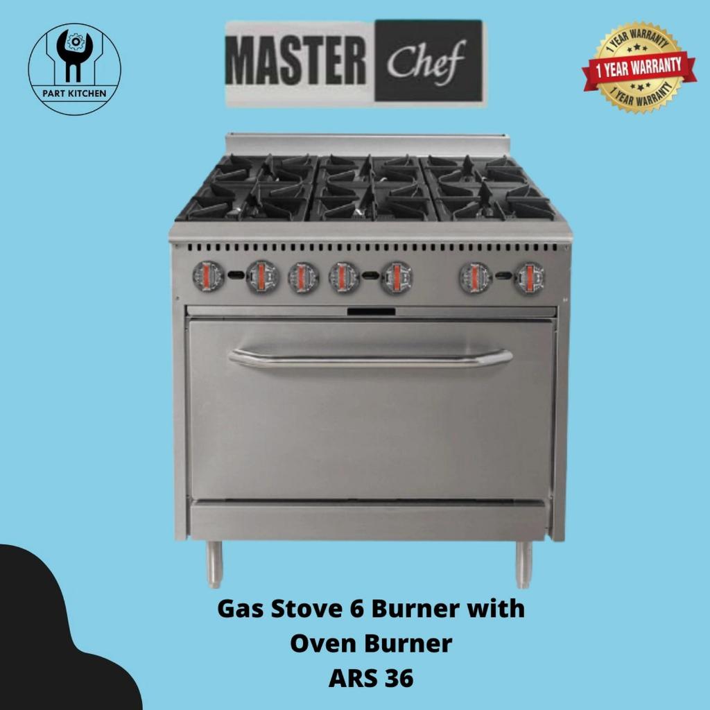 Masterchef ASRS 36 Stove 6 Burner with Oven Gas Kompor 6 Burner