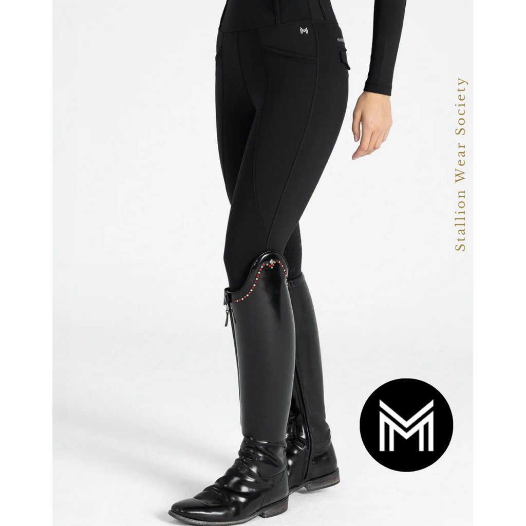 MAXIMILIAN PRO RIDING LEGGINGS BLACK CELANA BERKUDA WANITA EQUESTRIAN