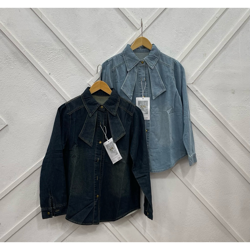 Blus Wanita Import  Bahan Jeans 045