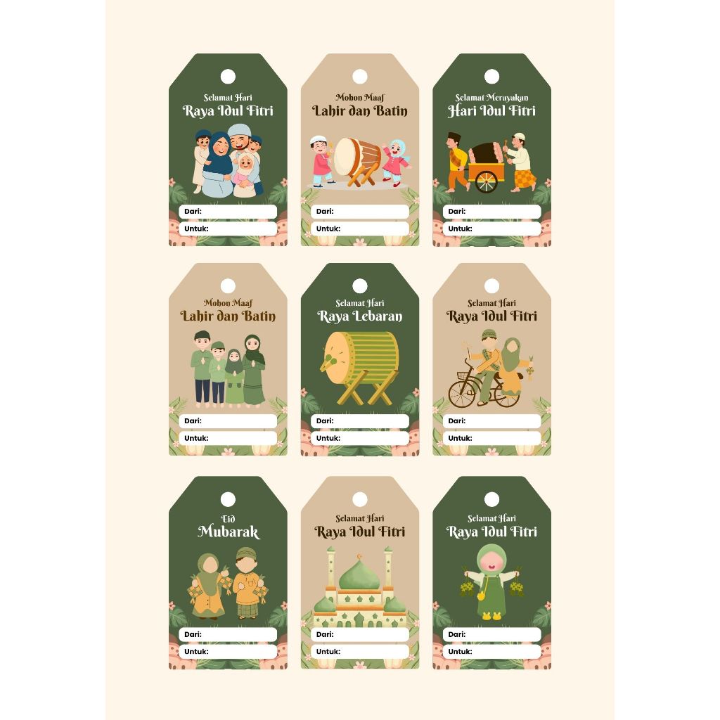 Hang Tag Idul Fitri Lebaran 2026 / Hangtag Custom Idul Fitri