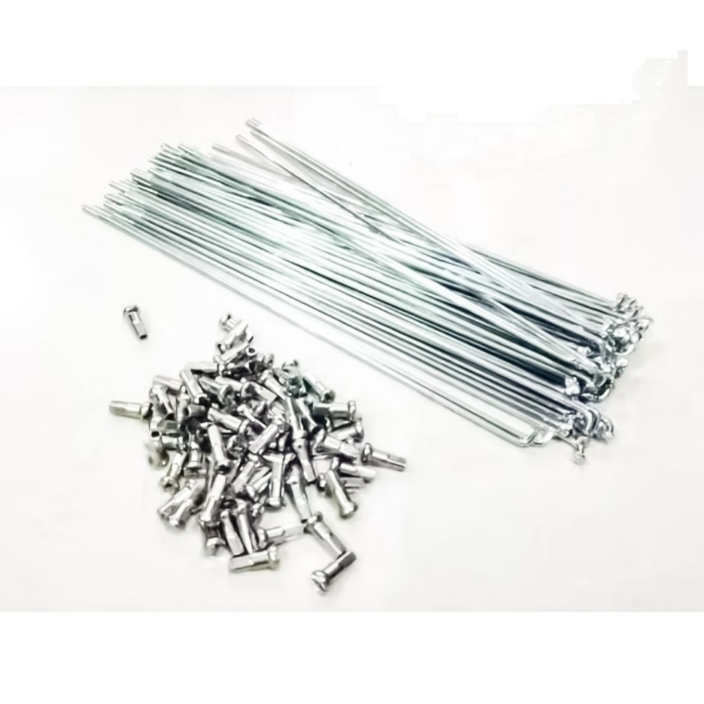 Jari Jari Sepeda 16 inch Ruji Besi Warna Chrome silver