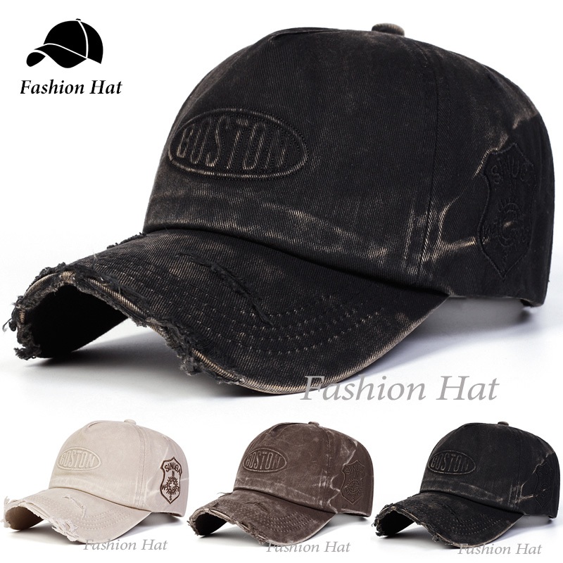 Topi Baseball Boston Distro Unisex Fashion Distro Caps Topi Cowok Vintage