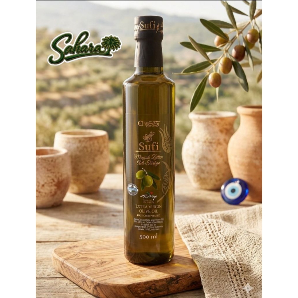 MINYAK ZAITUN SUFI EXTRA VIRGIN 750ML,500 ML,250 ML