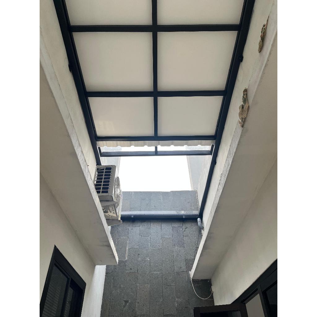 Kanopi Sliding Buka Tutup Manual