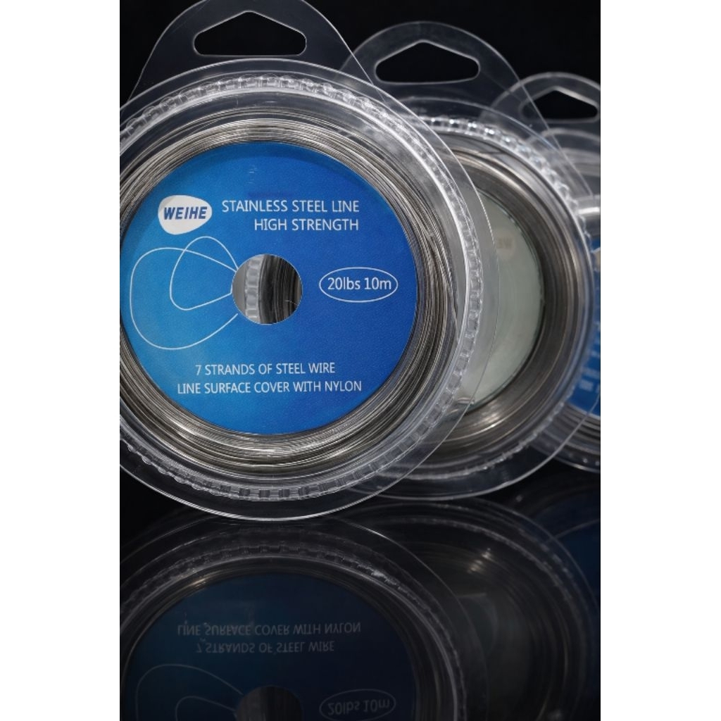 senar kawat neklin stainlis 7 stand 10 meter baja wire pancing kuat
