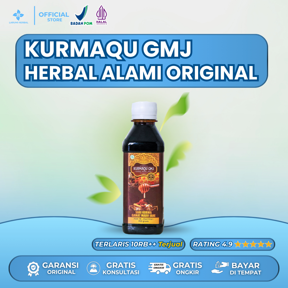 Kurmaqu GMJ Sari Kurma & Madu Asli Original Halal BPOM Obat Penggemuk Pipi, Pipi Tembem, Chubby