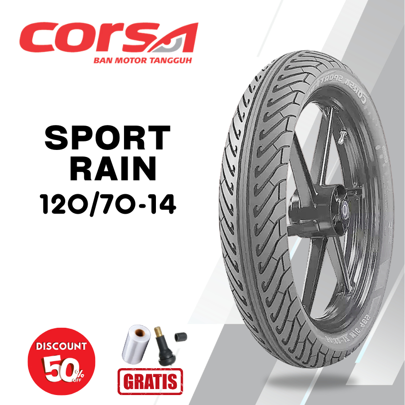 Ban Belakang Motor CORSA SPORT RAIN 120/70 Ring 14 Tubeless