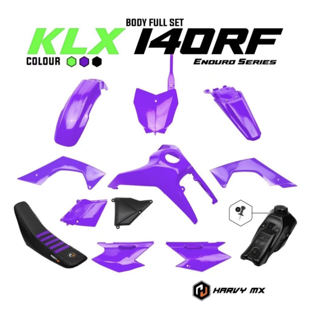 Body Set Klx 140 rf Cover Body Kits Kawasaki Klx140 Original Hrv Lengkap Tangki Jok