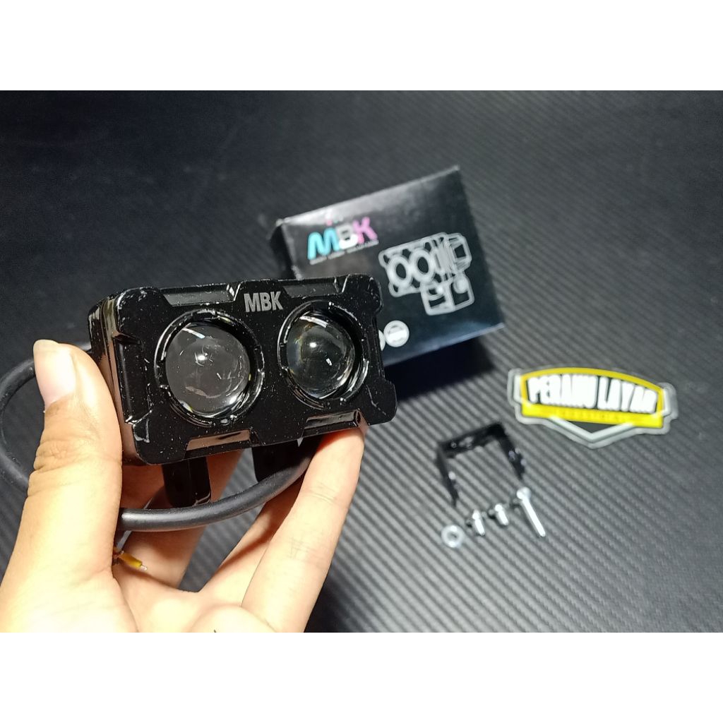 Lampu Tembak LED 2 mata Laser non topi universal