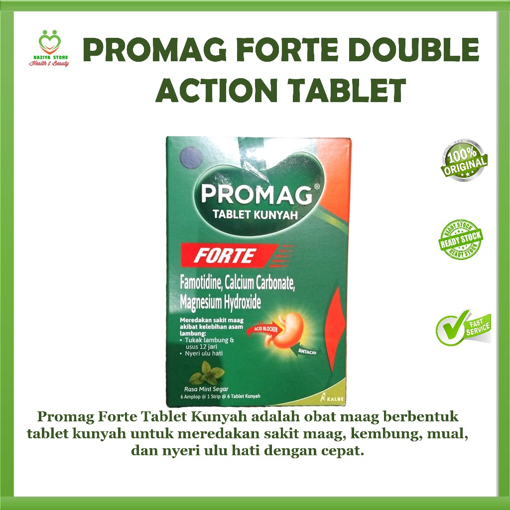 PROMAG FORTE PENGGANTI PROMAG DOUBLE ACTION TABLET PER STRIP OBAT LAMBUNG MAAG SAKIT PERUT