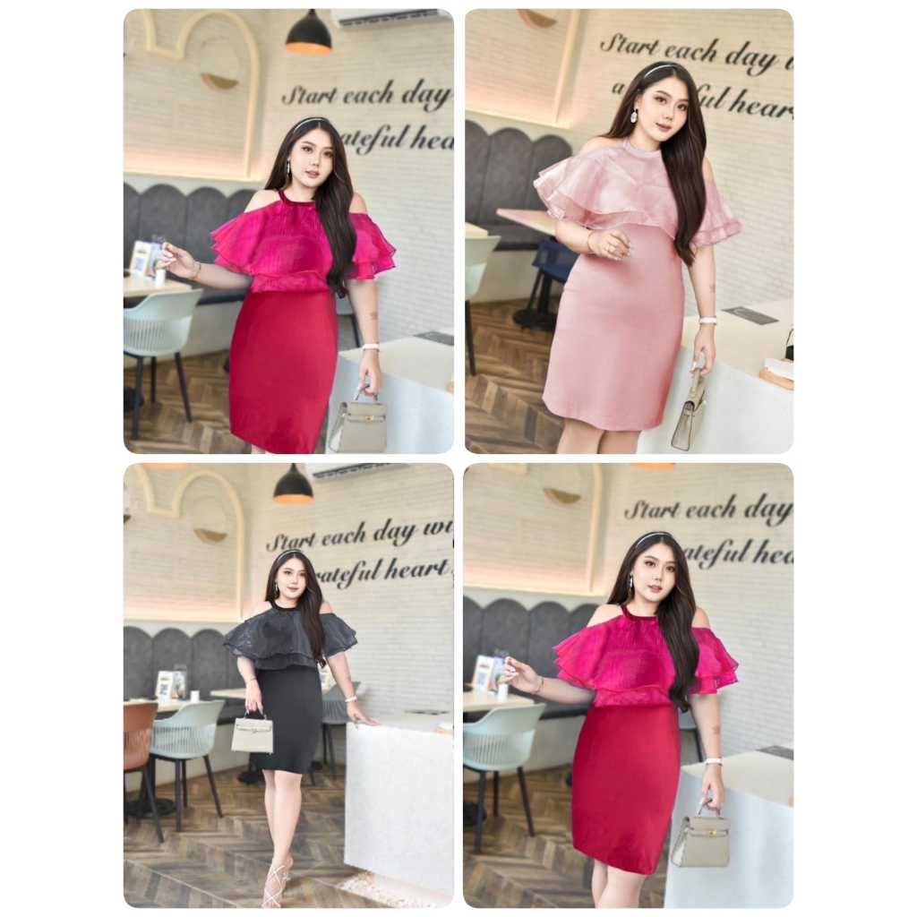 Jimiso - 812 / Mini dress kekinian / gaun pendek pesta jumbo / mini dress bigsize / dress pendek jum