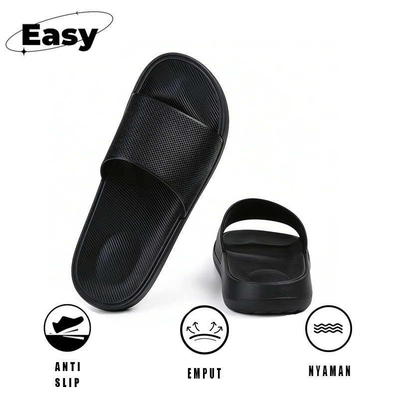 Slop Pria Sandal Selop Pria Polos Empuk Karet EVA Sandal Selop Pria Polos Empuk Karet EVA