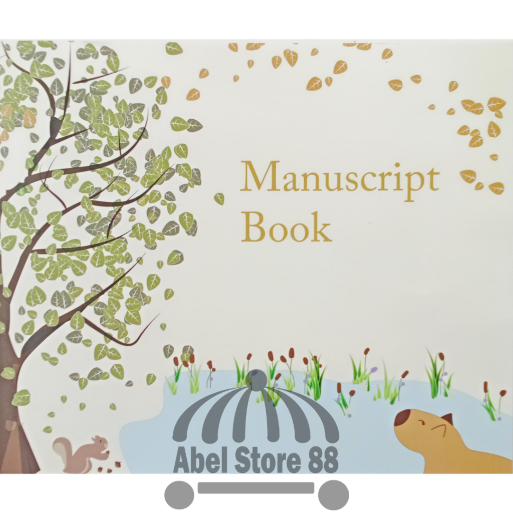 Manuscript Buku Musik Lima Garis Gambar Capybara