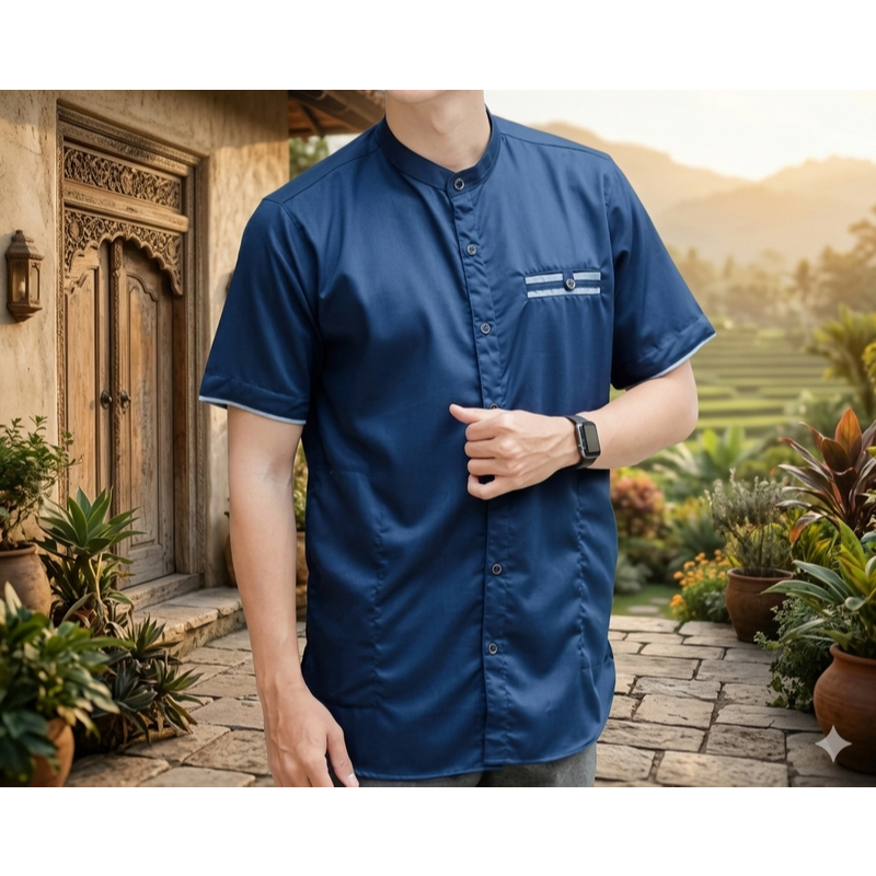 Qaireen Baju Muslim Pria Koko LOGI Lengan pendek Toyobo Terbaru