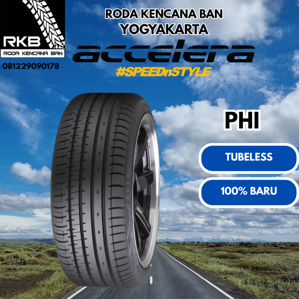 Ban Mobil Ring 15 - Accelera PHI-R Ukuran 195/50 R15 Ban Mobil Jazz Yaris Brio