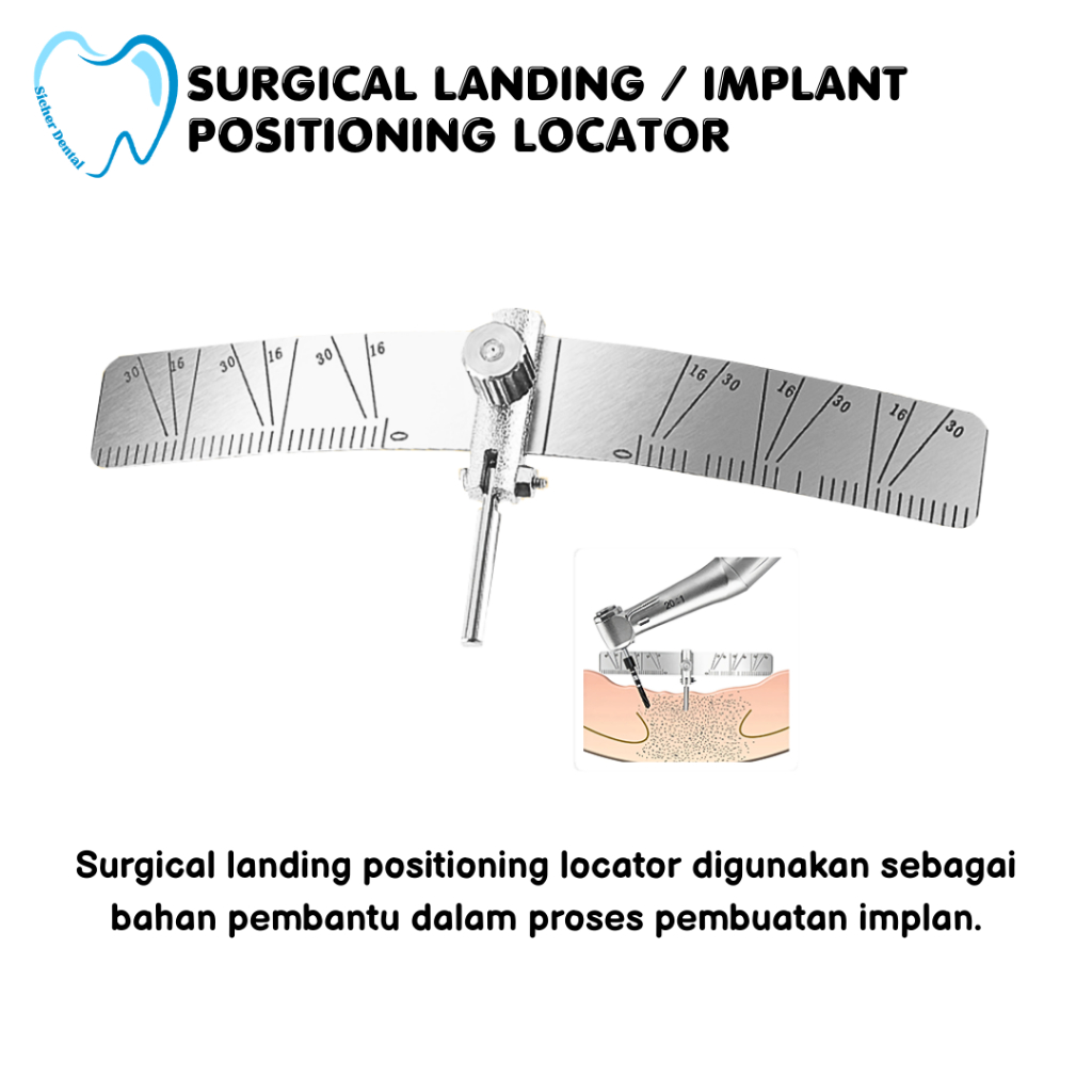 Dental Surgical Landing/Implant Positioning Locator/Penggaris Ukur Gigi Implan/Panduan Penempatan Im