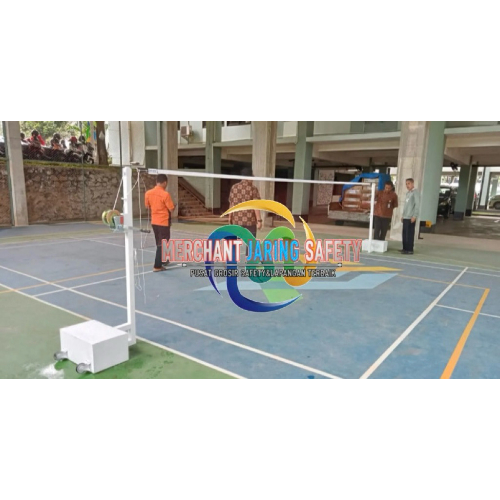 Tiang net Badminton Portabel FREE Net