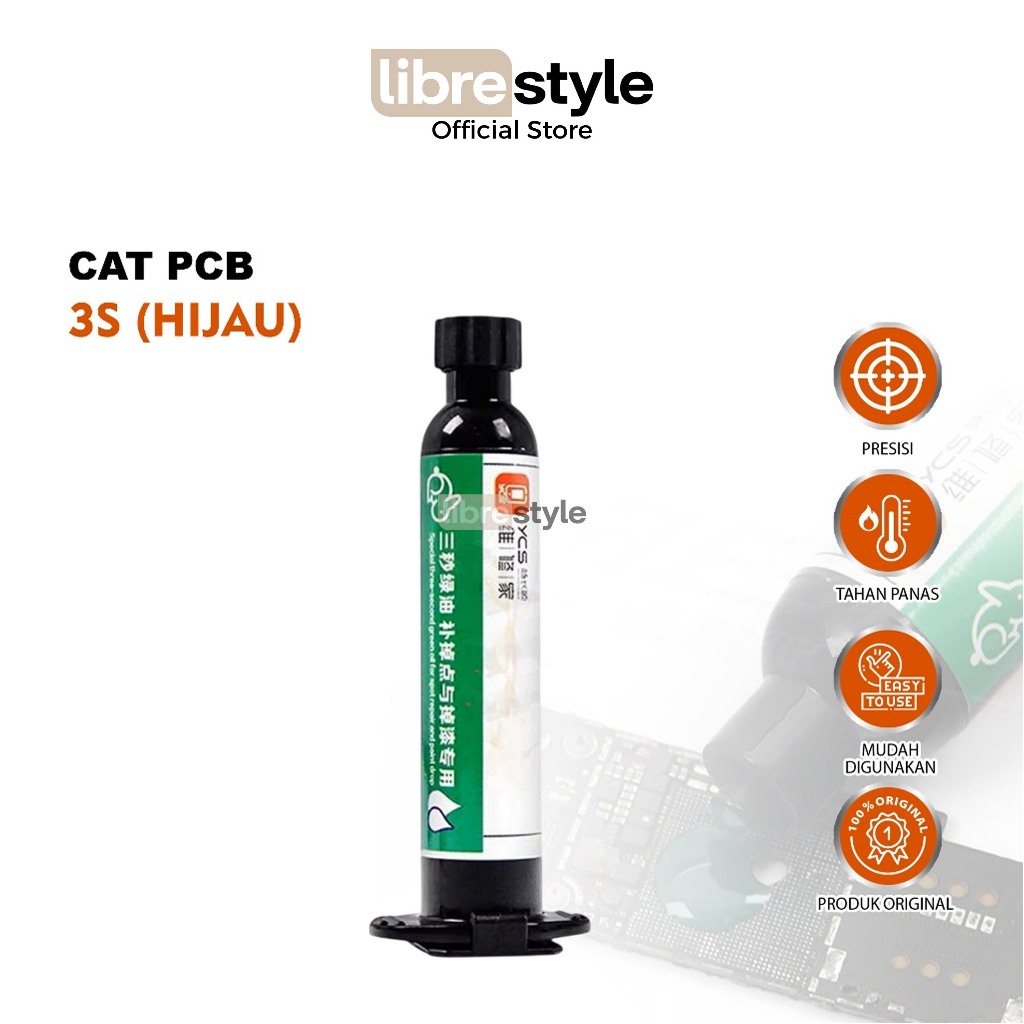 PCB REPAIR INK YCS 3S GREEN ORIGINAL - YCS 3S CAT PCB HIJAU UNTUK PERBAIKAN ORIGINAL - CAT PCB SERVI