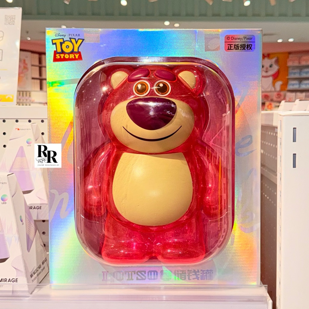 OhSome x Disney - Celengan Lucu / Disney Toy Story Collection Lotso Piggy Bank Glitter Pink Edition