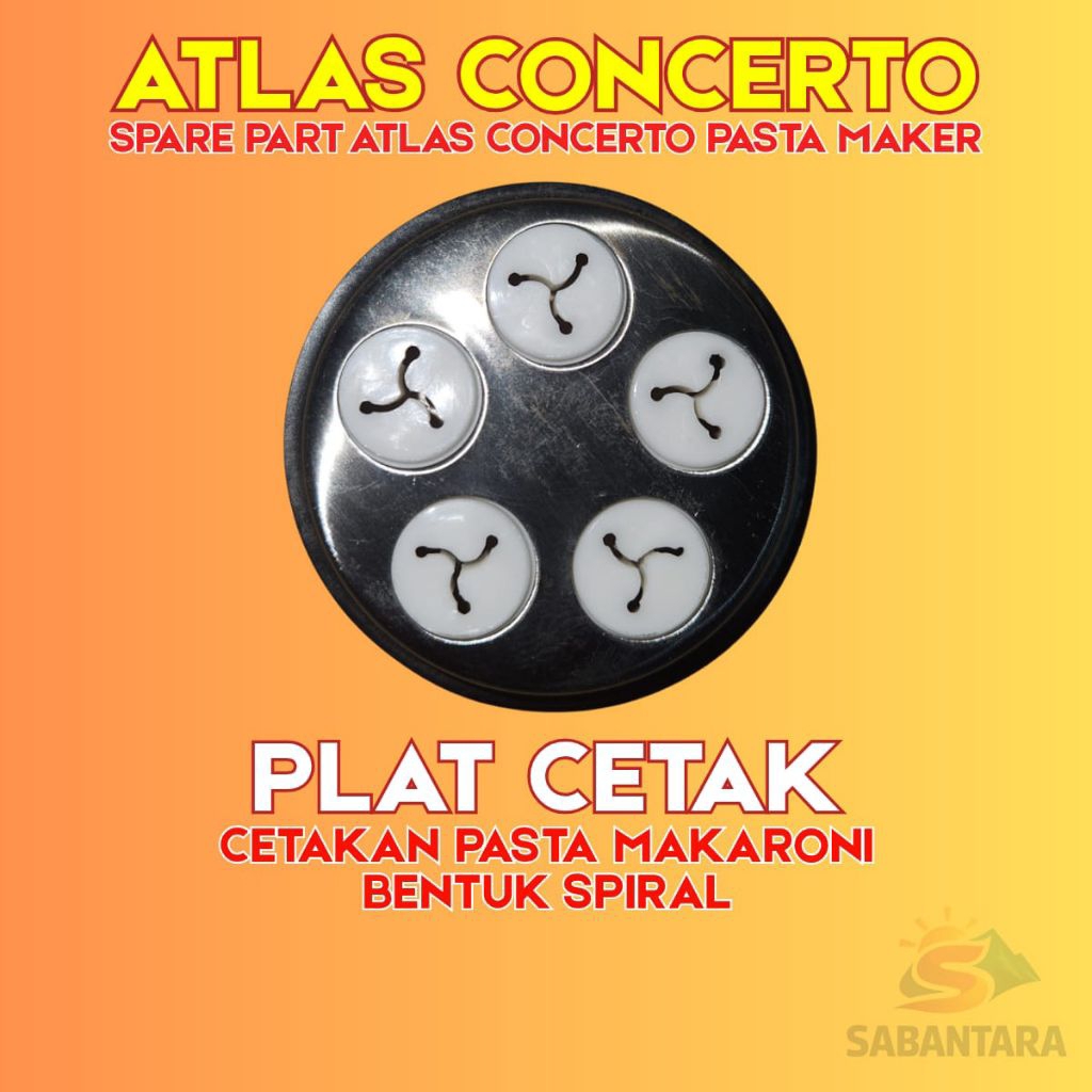 PLAT CETAKAN MAKARONI BENTUK SPIRAL ATLAS CONCERTO