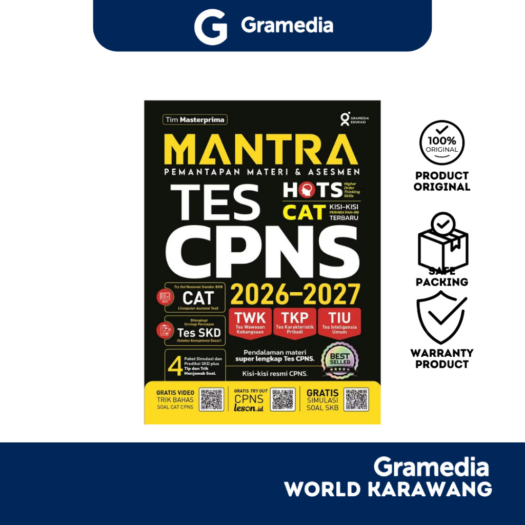 Gramedia Karawang - Buku Referensi - Mantra Tes CPNS 2026-2027 - Tim Masterprima