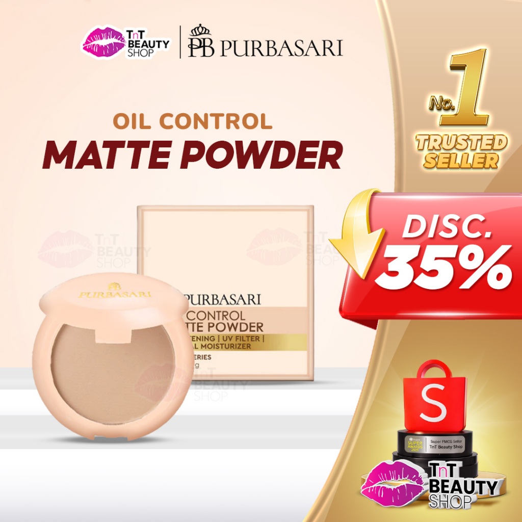 Purbasari Oil Control Matte Powder - Bedak Padat  | TnT Beauty Shop