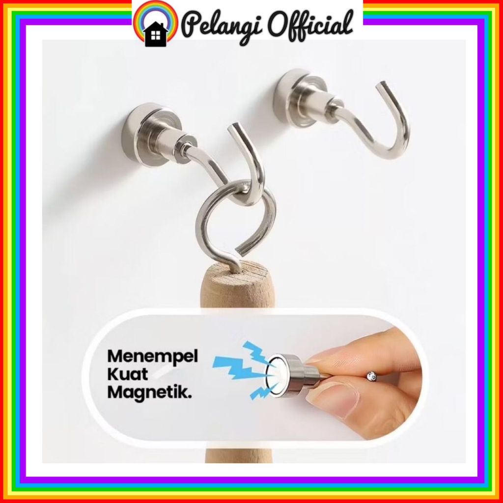 372 Gantungan Magnet Besi Kuat Model Hook Cantolan / Gantungan Bulat Magnet